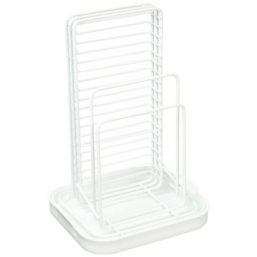 Pearl Metal Simple Storage W Knife/Cutting Board Stand HB-2490 White