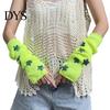 Lolita-Stil Armstulpen Sternenstrick-Stulpen, Fingerlose Handschuhe für Damen Mädchen, Gothic-gestreifte Häkel-Ärmel, Cosplay-Kostüm und Tägliche Kleidung