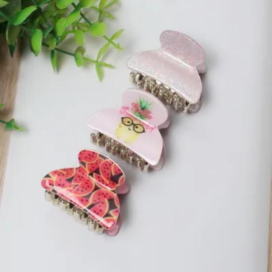 3pack Hair Clip Daisy Acrylic Plastic Small Hair Claw For Women Girls Fashion Gold Crab For Hair Tins Clamps Hair Accessories