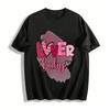 Valentine's Day Lover Baby Print Casual Crew Neck Tee Pure Cotton T-shirt