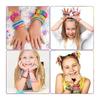 Loom bracelet making kit, accessory kit, storage case included, handmade colorful rainbow rubber band bracelet set, knitting needles, DIY necklace,