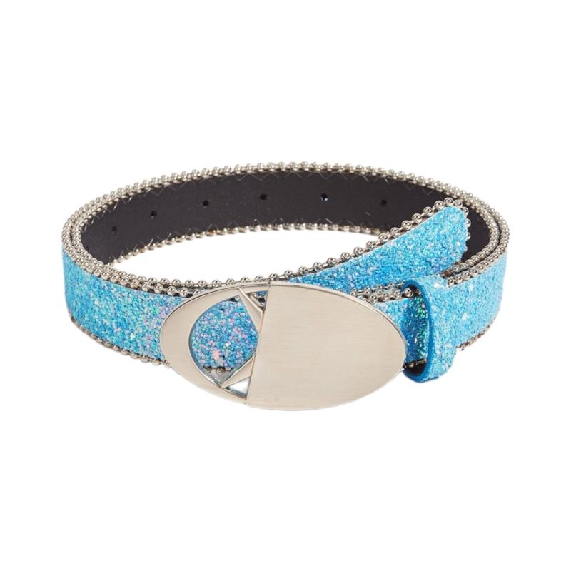 Modern Women Jeans Belt Round Buckle Punk Belt Impressive Style for Beach