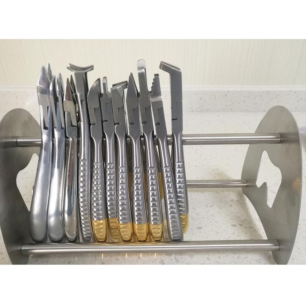 Edelstahl Ständerhalter für zahnärztliche kieferorthopädische Zangen, Zangen, Scheren für Zahnarzt Oralwerkzeug