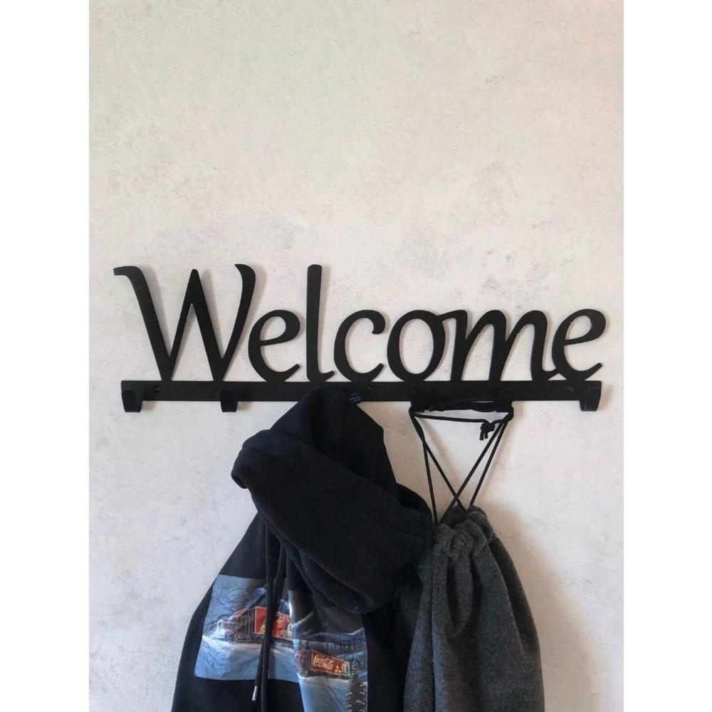 Custom Metal Name Hook Black Wall Mounted Holder Towel Rack Key Hanger Storage Bedroom Entryway Decor