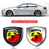 1Pc Car Metal Sticker Custom Shield Car Rear Trunk Shield Emblem Badge Sticker for Abarth Abbas 695 595 500 Competizione 124 Spider PUNTO
