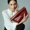 Versione coreana borsa a mano da donna di grande capacità nuova alla moda borsa a busta con bordo arrotolato in pelle PU elegante borsa a tracolla portamonete
