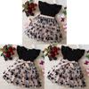 Princess Girl Summer Dress With Flower Pattern And Tulle For Toddler Party Wear