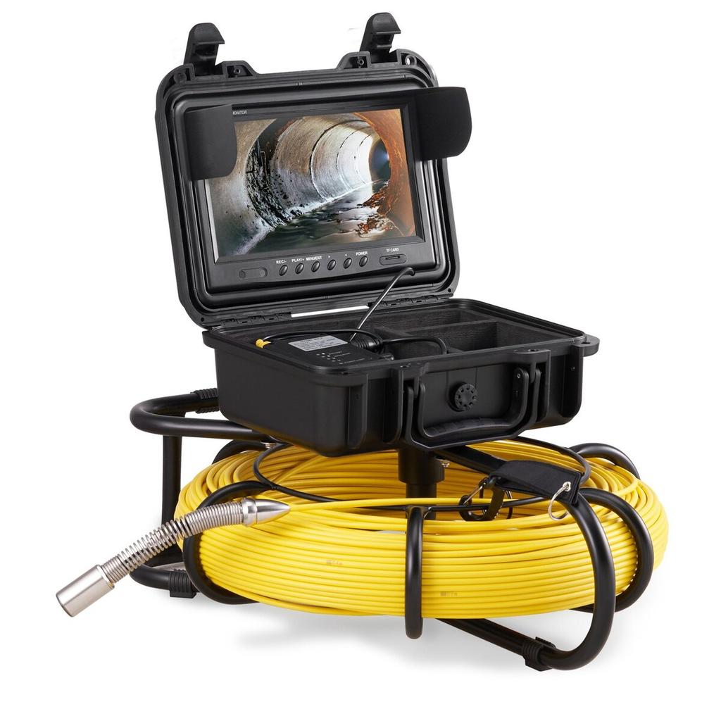 Cameră de Canalizare Cameră de Inspecție Conducte Ecran 9 inch 720p Cameră de Conductă 393 ft