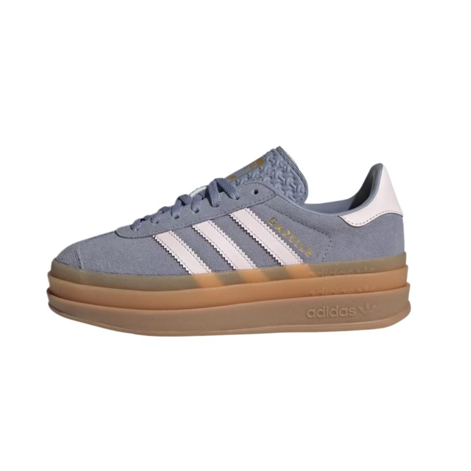 Кроссовки adidas Gazelle Bold J Серебристо-фиолетово-розовые Детские Фиолетовые Почти-розовые С резиновой подошвой JQ1297 40
