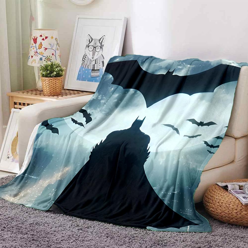 Batman Theme Printed Blanket - Perfect for Couch, Bed, Travel & Outdoor Use | Machine Washable, Cozy & Durable.
