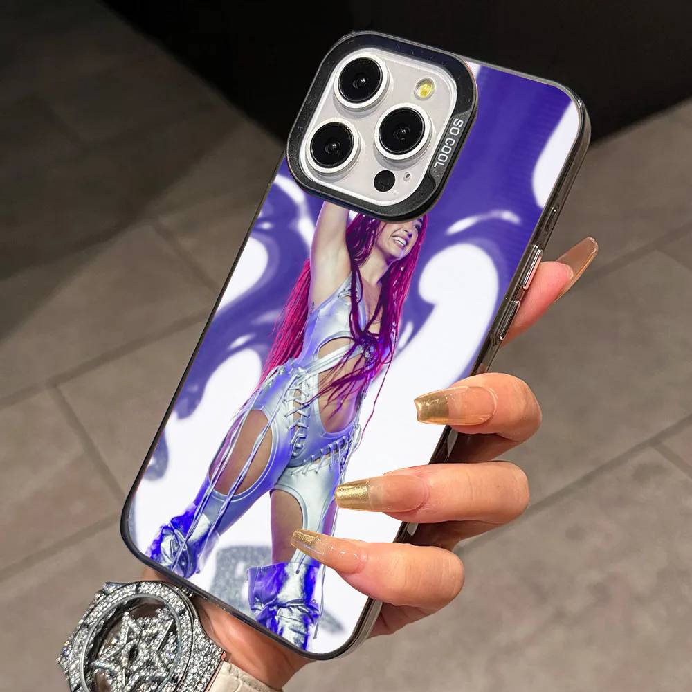Cute Lola Singer I-Indigos Phone Case For iPhone 17,16,15,14,13,12,11 Plus,Pro Max,XS,Colorful Silver Black Cover iPhone15