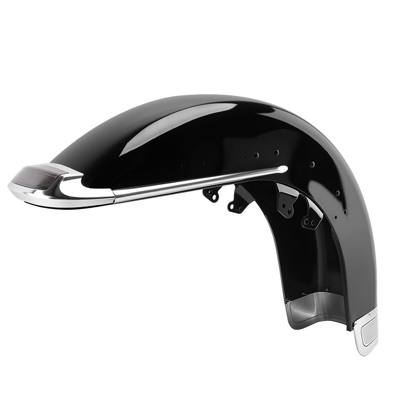 Motorcycle Front Fender Assembly with Tip Light Trim For Harley Touring Road King Electra Glide Street Road King Glide 2014-up