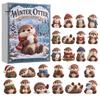 Otter Advent Calendar Otters Calendars 2026, 24 Days 2D Flat Acrylic Ornaments Christmas Miniature Animal Figures Countdown Calendar, Cute Cartoon