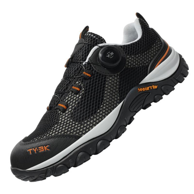 

Летняя рабочая обувь с защитой, дышащая легкая защитная обувь с железным носком, противоударные, противоскользящие рабочие ботинки для мужчин 40