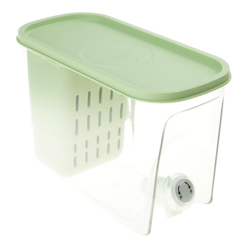 5800ML Juice Container Refrigerator Cold Kettle Drinkware Bucket with Faucet Beverage Dispenser with Filter PP Material