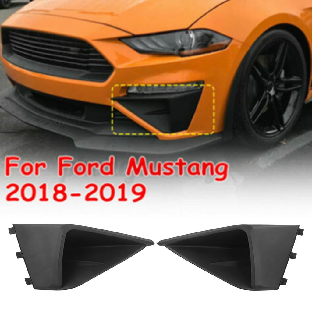 Pair of Front Bumper Air Vent Cover Left Right ABS Replacement for Ford Mustang 2018‑2020