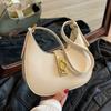 2025 Summer Fashion: Women's White Crescent Handbag - Versatile, Stylish Shoulder & Crossbody Bag
