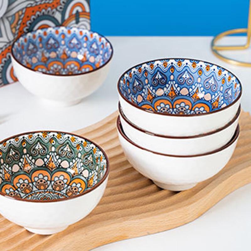 Jingxun Nordic Blue and White Ceramic Dinnerware Set