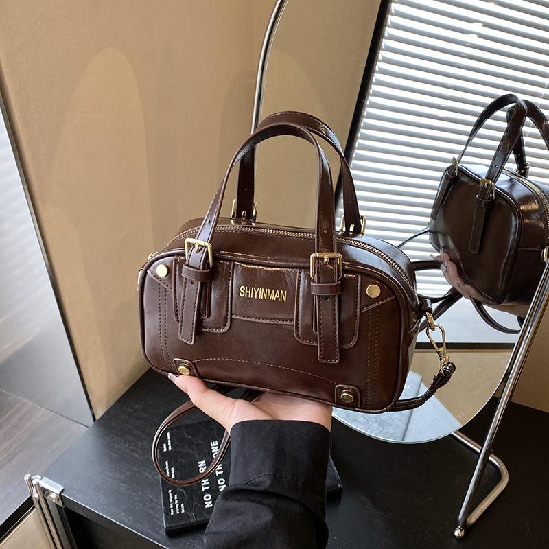 Bowling Bag Women's Handbag Autumn and Winter Large-capacity Bag Crossbody Women's Versatile Commuter Bag Single Shoulder Portable