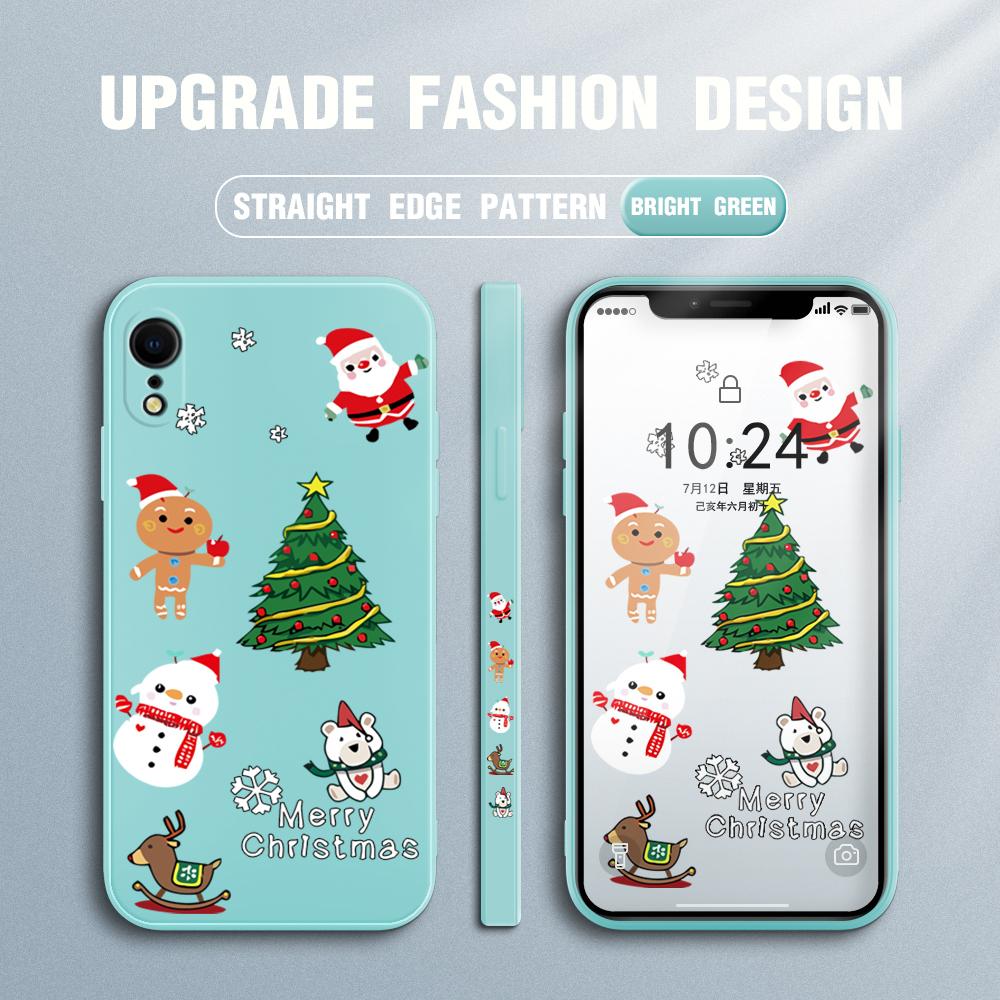 Lovely Christmas Xmas Phone Case for Redmi Xiaomi POCO Note 10 Pro 9 9A 9T 10C 8 7 11 Lite 5G X3 M3 Square Edge Soft Full Camera Protect Cover Cases