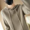 Women S Thick Knit Hooded Pullover Sweatshirt Loose Fit Autumn Style