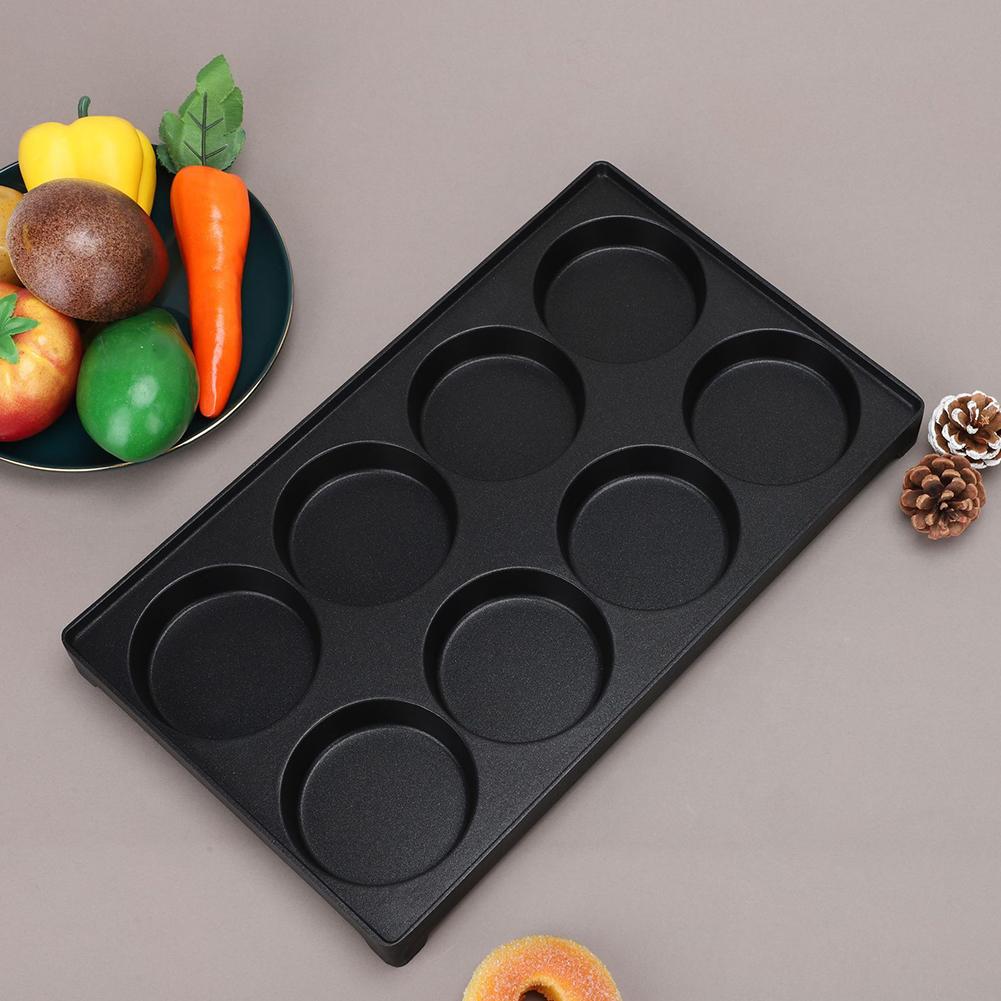 8-Hole Grilled Sausage Pan Rust Proof Meat Fryer Plate Wear Resist Bread Mold Pan for Homemade French Bread Pan