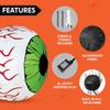 Joyfy 2 Pack Halloween Inflatable Huge Green Eyeballs with Build-in LEDs 3ft Halloween Decor Party Supplies Blow Up Decoration