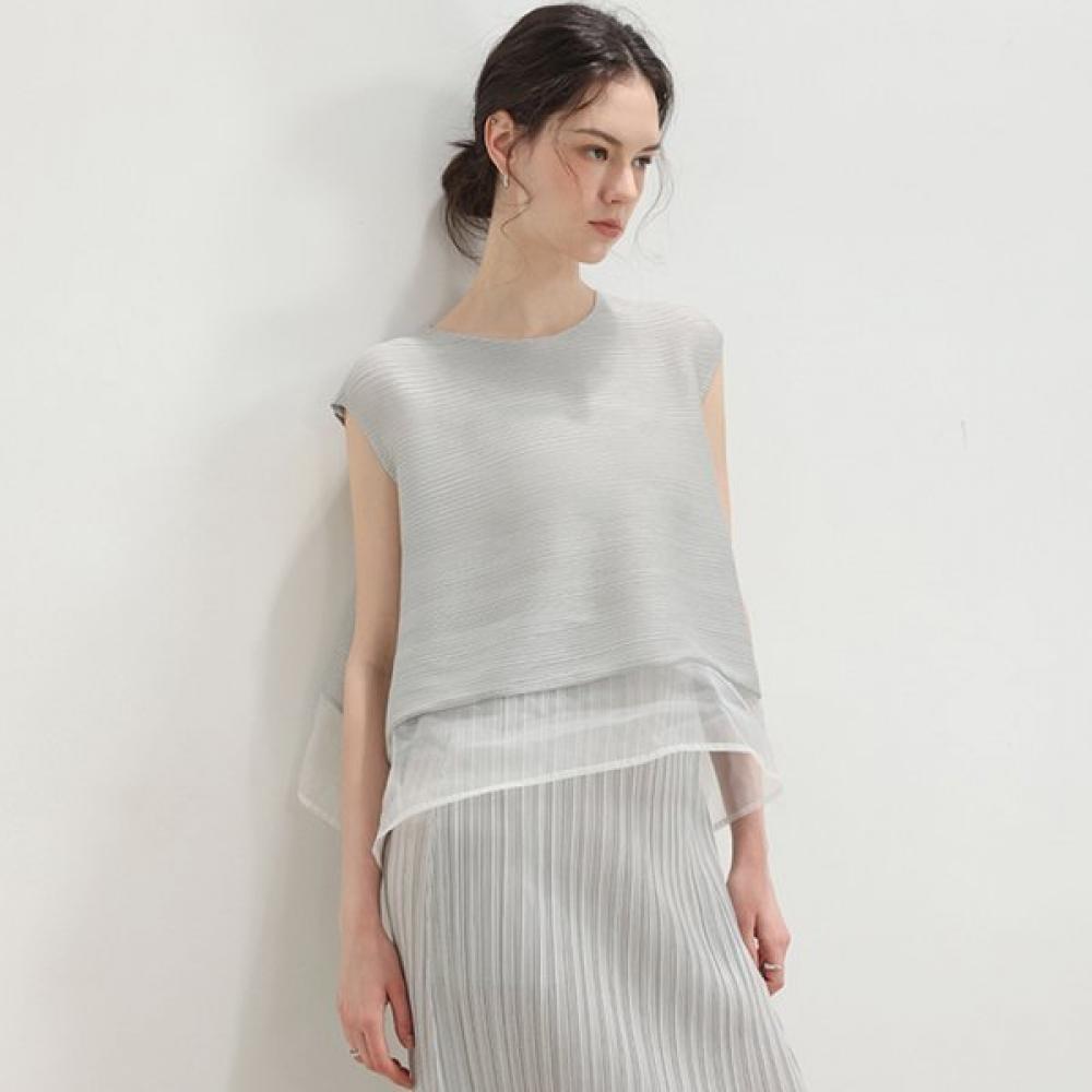 Dren Sleeveless Pleats Top Plitz Mood FREE/Black