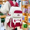 Five-Piece Backpack Set Children's Schoolbag Campus Lackup Ridge Protection Schoolbag Girls Large Capacity Lightweight Backpack