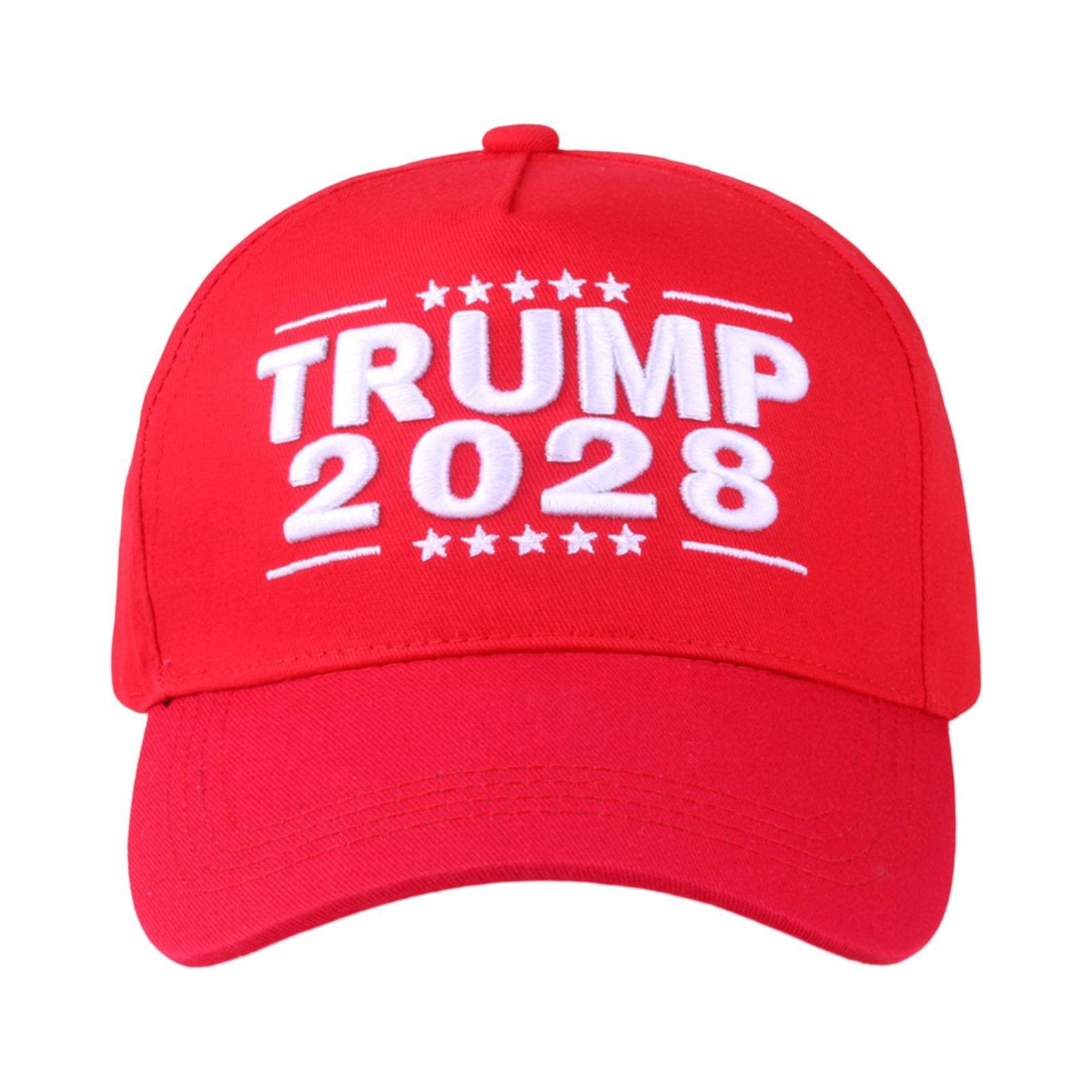 Модная мужская и женская вышитая регулируемая бейсболка 2028 One Size красный