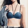 Neck-hanging beautiful back underwear women's small breasts gather and show half a cup of steel-free sexy off-the-shoulder thin shoulder strap bra