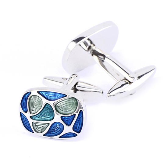 1 Pair Enamel Polishing Retro Pattern Men Cufflinks Electroplating Wear-resistant Shirt Cuff Buttons Clothing Accessories