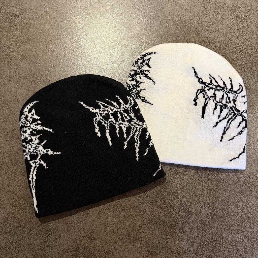 Style Winter Knitted Hat With Colorblock Pattern For Street Fashion Enthusiasts