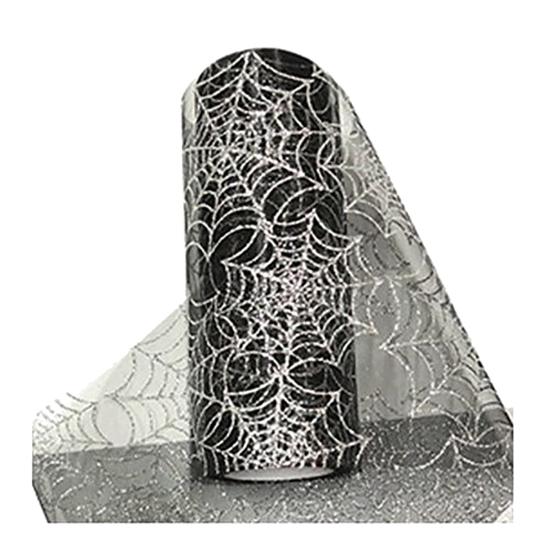 1 Rotolo Rotolo di Tulle Facile da Usare Ornamentale Multiuso Decorazione Murale di Halloween Ragnatela in Tulle per la Casa