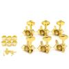 6 Leftright Vintage Guitar Machine Heads Tuners Open Style Guitar Tuning Pegs For St Lp Sq Guitar Silvergold(Type 1)