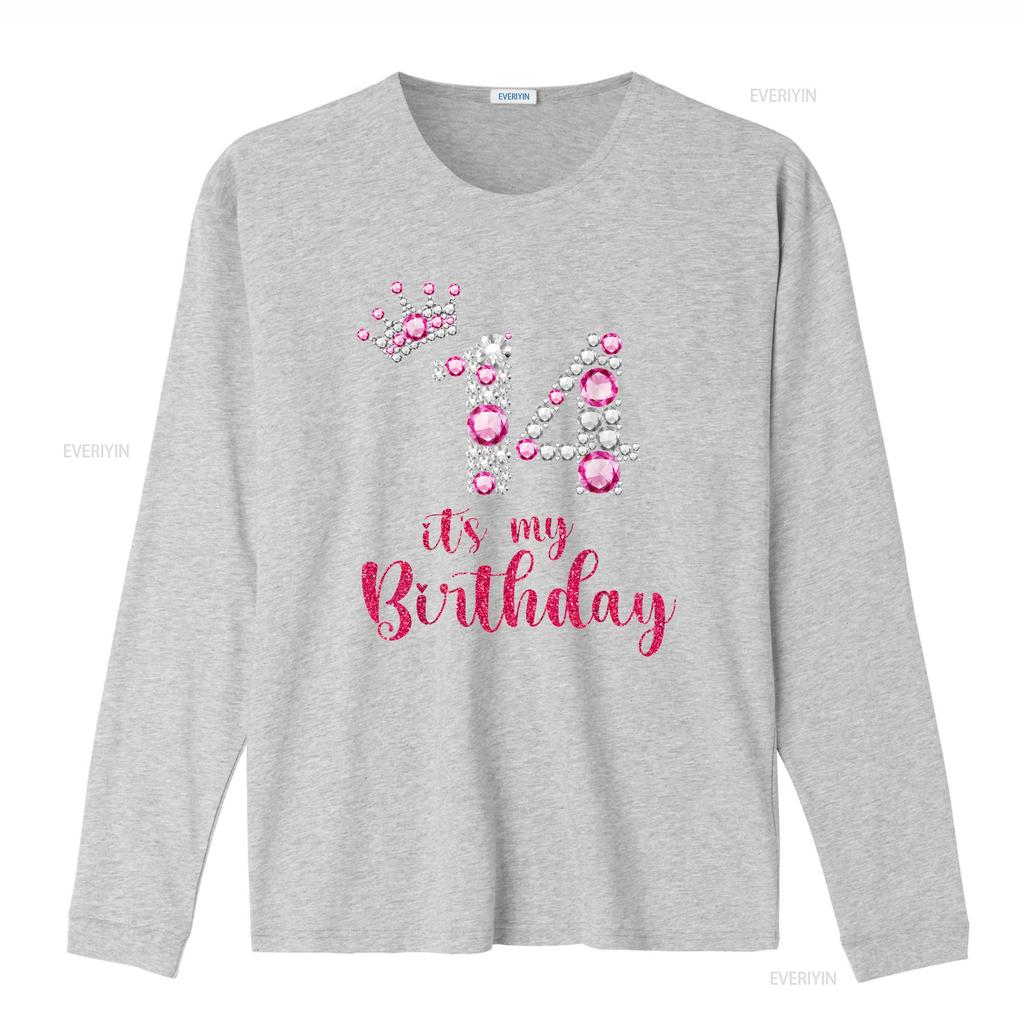 14 It s My Birthday 14th Years Old Bday T Shirt vintage Washed Unisex Versatile Soft Stretched Breathable graphic Casual