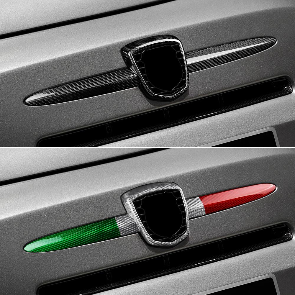 Real Hard Carbon Fiber For Abarth 595 695 2012 2013 2014 2015 2016 2017 2018 2019 2020-2024 Front Rear Badge Whiskers Logo Frame