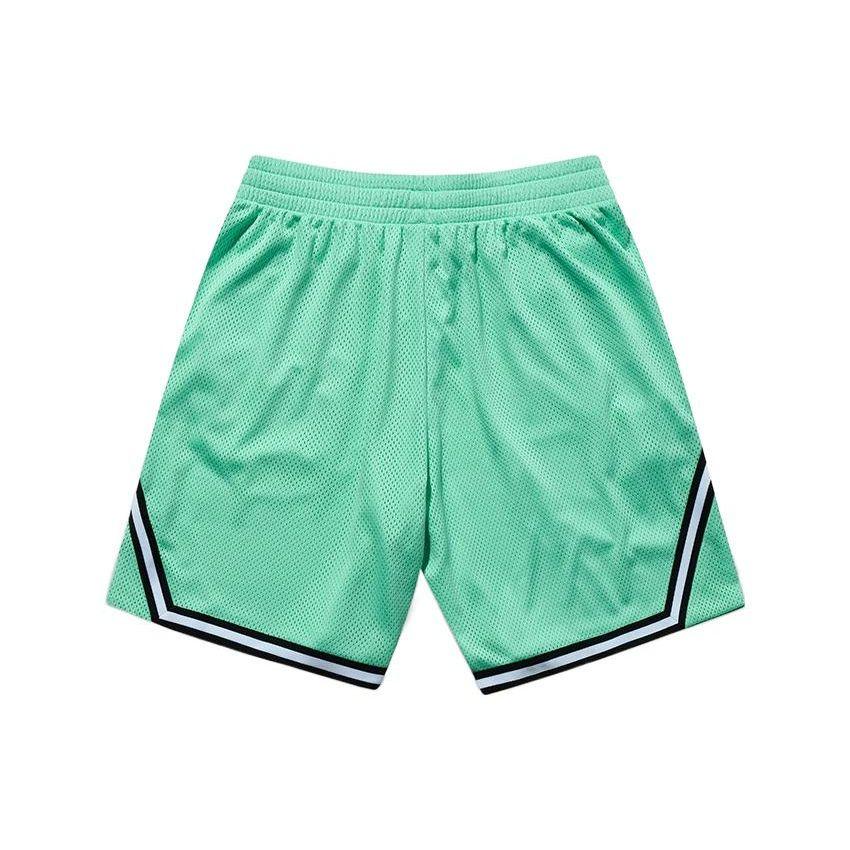 Anta Color Block Crazy Fire Breathable Mid Waist Straight Basketball Shorts Men Shorts Bright-Green 152131214-3