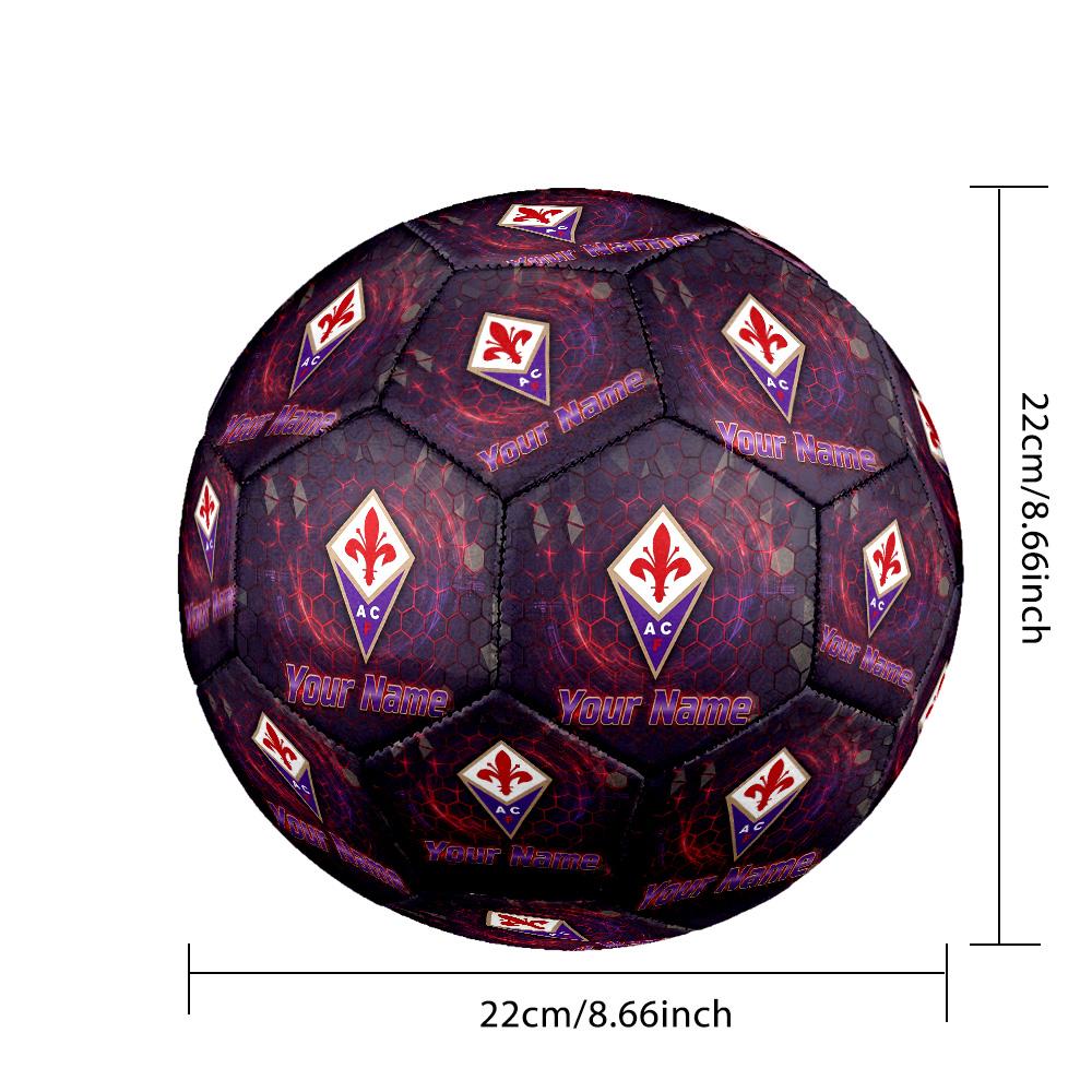 Size 5 Football Custom Name Text, Outdoor Training Soccer BallFiorentina FC