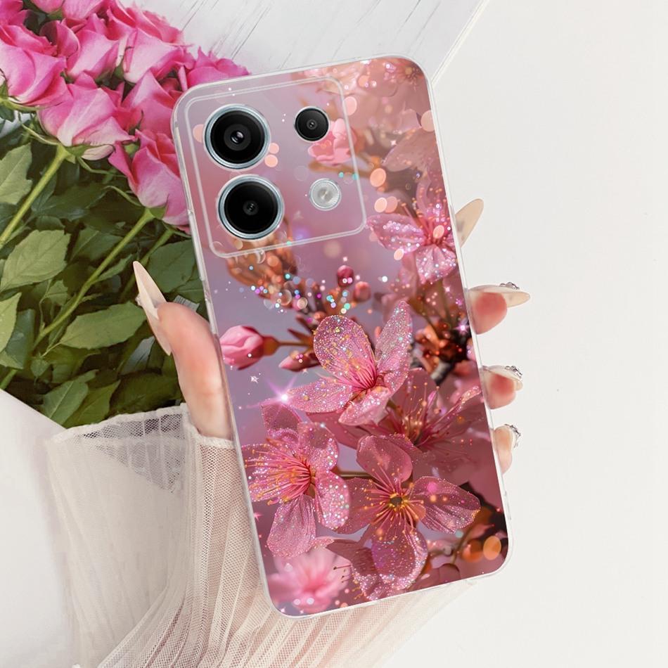 For Xiaomi Poco X6 Pro PocoX6 Cute Flower Butterfly Cat Painted Case For POCO X 6 X6Pro Soft Silicone TPU Phone Cases