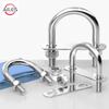 M6 M8 304 Stainless Steel U Type Bolts with Plate Nuts Round U Shape Pipe Clamp Clip U Type Tube Holder Fixed Buckle 2mm Plate