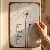 Metal Wall Art Sign Inspirational Quote Some See A Weed Others See A Wish Rustic Style Decorative Plaque for Home Office Indoor Wall Hanging