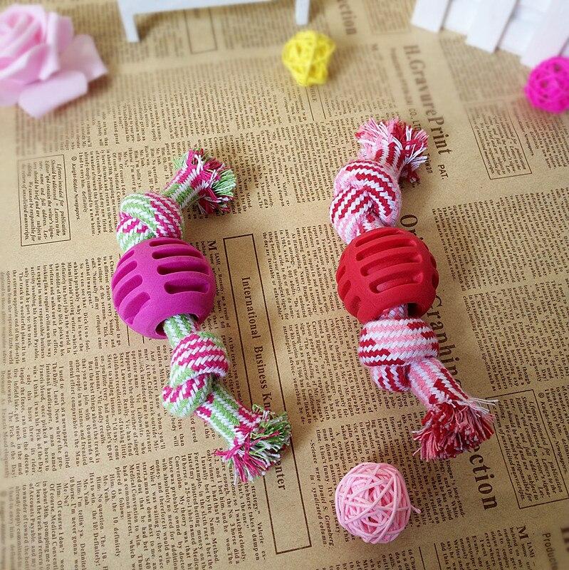Sugar Shape Dog Toys Puppy Double Cotton Chew Knot Dog Toy Pet Dogs Clean Teeth Durable Braided Bone Rope Dog Toys Pet Supplies