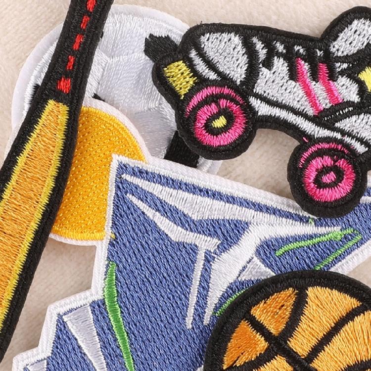 16 Pcs Sports Series Iron on Patches Aesthetic Repair Patches Sewing on Applique Embroidered Patches for Clothes Bag