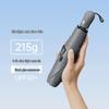 Parapluie Automatique Pliable en Trois Parties Gris Foncé Protection UV