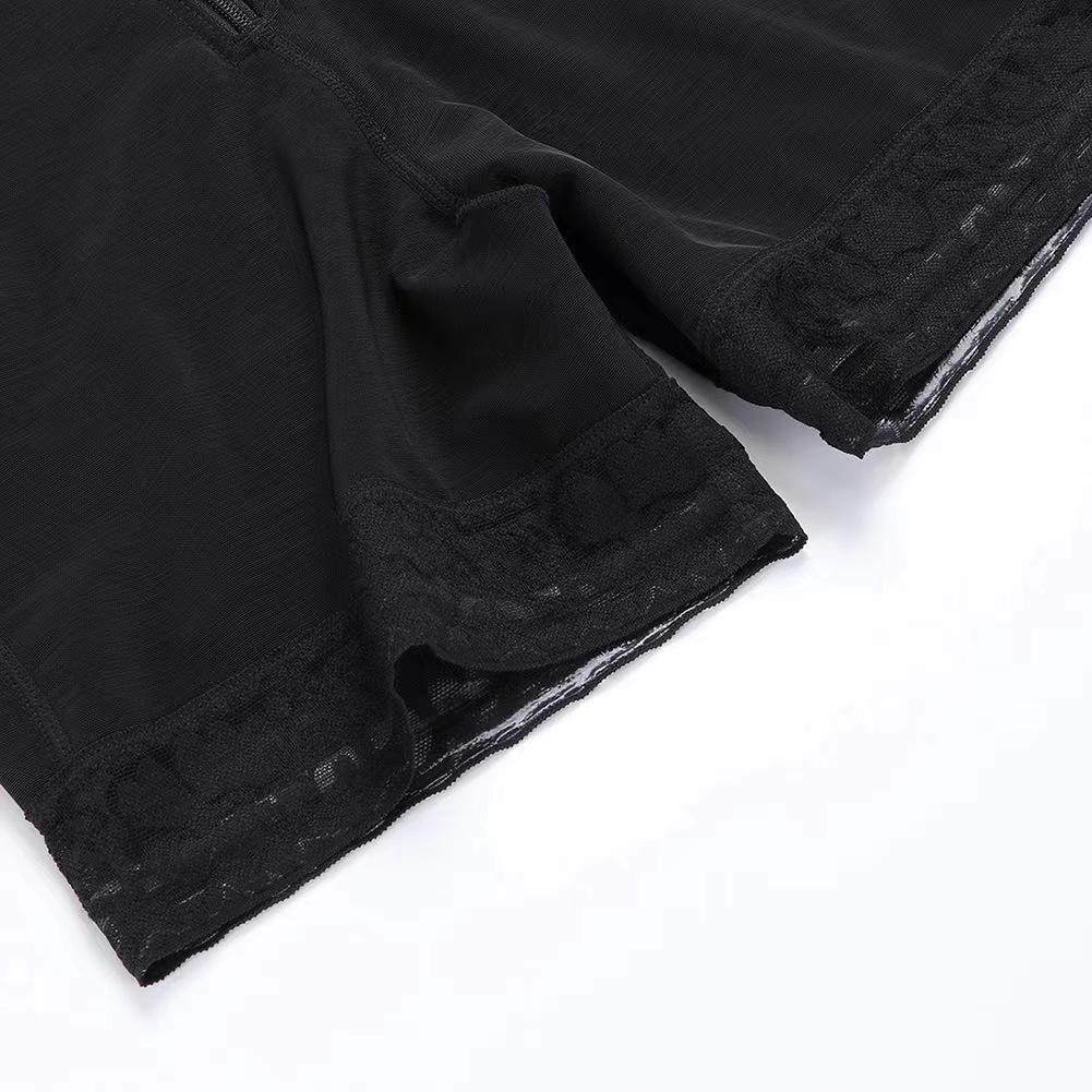 Damen Bodyformer mit hoher Taille: Bauchkontroll-Reißverschluss, Po-Hebender Body mit Trägern