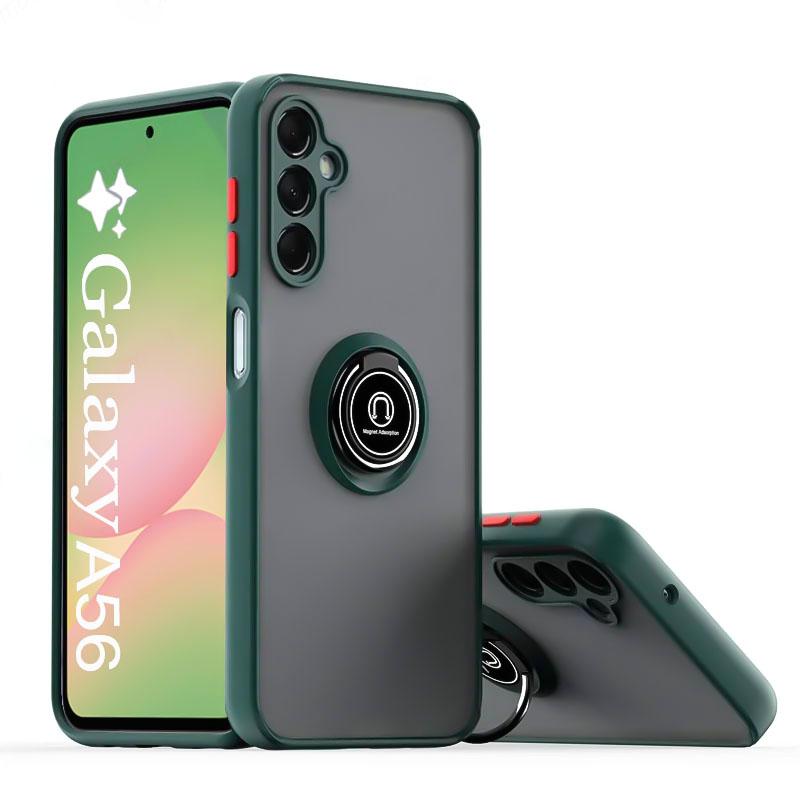 Matte Translucent Phone Case For Samsung A56 A16 A26 A36 A55 A35 A15 A54 A34 A14 A25 Magnetic Ring Holder Protector Cover