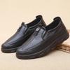Men's Waterproof Imitation Leather Shoes - Breathable, Lightweight, Comfortable Business Casual Shoes for Middle-Aged & Elderly Dads