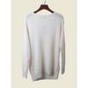 Low Round Neck Cable Stitch Long Sleeves Heattech Sweater Pearl Beaded Loose Version Export Women's Knitted Sweater