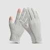 Summer Ice Silk Sunscreen Gloves for Men's Ultraviolet Proof Thin Breathable Sweat Absorbing Splicing Outdoor Bicycle Touch Screen Gloves